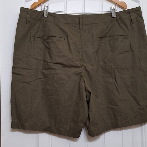 George Men Shorts Flat Front Cotton Khaki Shorts Size 42 - Picture 7 of 14